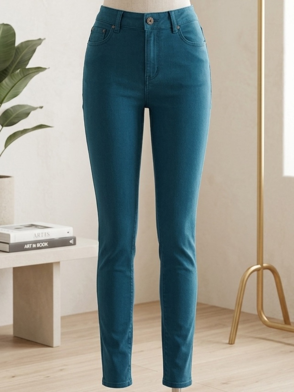 DKNY| Teal Soho Skinny High-Rise Denim Jeans Sz 8